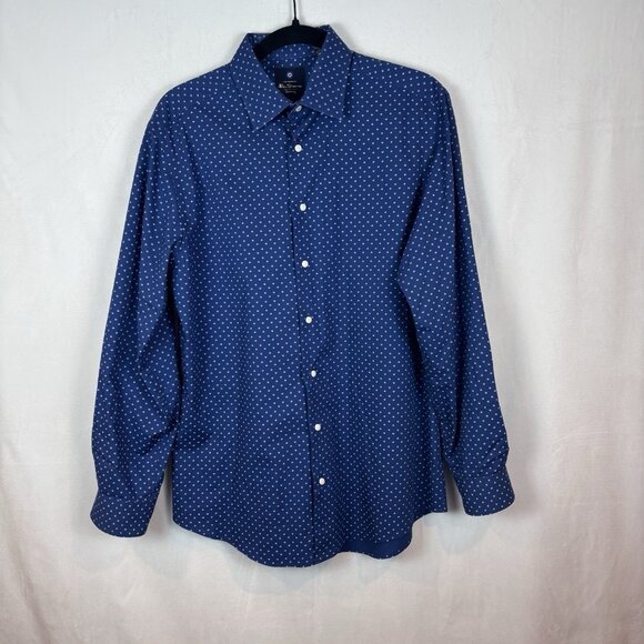 The‎ original Ben Sherman Men's Blue Stretch Medium Button Up shirt SZ M/15 - Picture 1 of 15